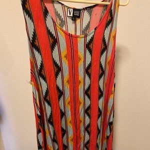 Aztec knee length dress